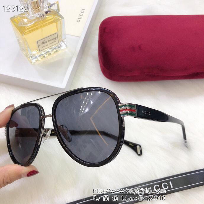 GUCCI古馳 最新官網同步 GG0447S 高端原單頂級貨 1:1複刻 男女款 飛行墨鏡  lly1422